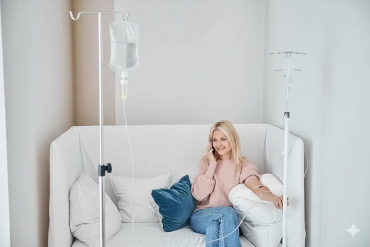 Perfusion à domicile réalisée par un infirmier à Sion.